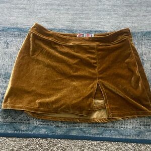 velvet gold skort